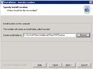 2InstallPath1 Windows Plesk Panel ionCube Kurulumu Resimli Anlatım
