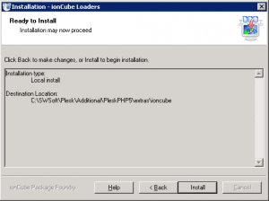 3 Confirm Install1 Windows Plesk Panel ionCube Kurulumu Resimli Anlatım