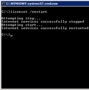 7 IIS reset1 Windows Plesk Panel ionCube Kurulumu Resimli Anlatım