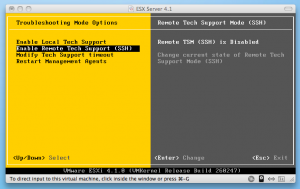 Screen shot 2010 07 21 at 13.20.40 3 Vmware Esxi 4.1 de SSH aktif etme