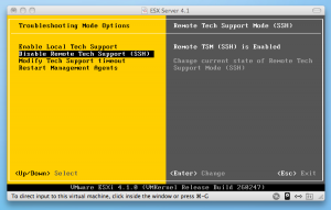 Screen shot 2010 07 21 at 13.21.23 4 Vmware Esxi 4.1 de SSH aktif etme