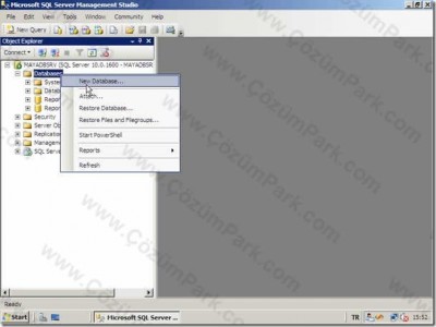 clip image005 thumb SQL SERVER 2008 – Management Studio ile Calışmak