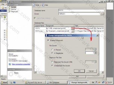 clip image007 thumb SQL SERVER 2008 – Management Studio ile Calışmak