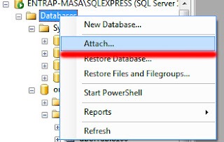 attach Sql Server Express 2008 R2 Ldf dosyası olmadan mdf dosyası eklemek database
